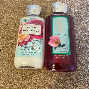 Hello Beautiful body lotion and shower gel